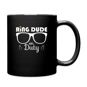 Ring Dude Ringträger Hochzeit Trauung Ehering - Tasse einfarbig - Schwarz - Rechts