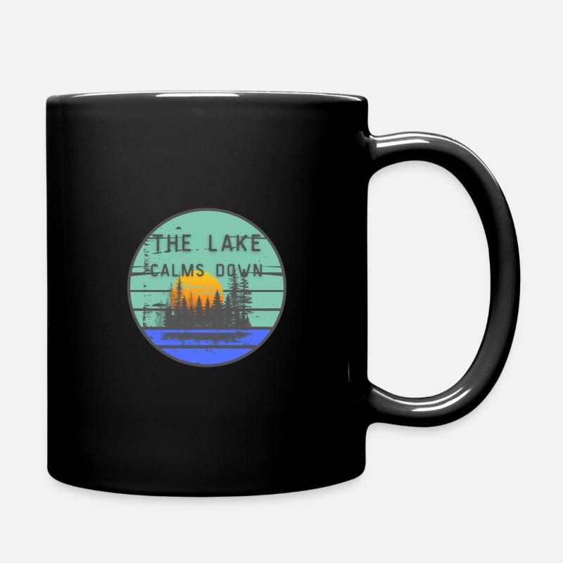 The Lake Calms down - Full Colour Mug - black