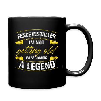 fence installer Im not getting old Design - Tasse einfarbig - Schwarz - Rechts