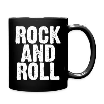 Logo rock and roll audacieux et déformé - Mug uni - noir - Droite