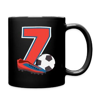 Fête d’anniversaire des enfants de football de 7 ans - Mug uni - noir - Droite