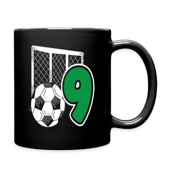 Fête d’anniversaire des enfants de football de 9 ans - Mug uni - noir - Droite
