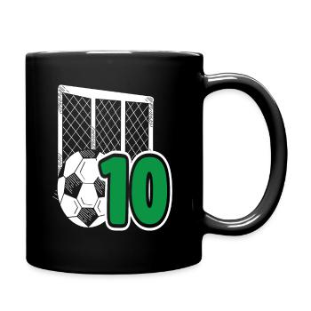 Football Anniversaire 10e anniversaire Fête d’anniversaire des enfants - Mug uni - noir - Droite