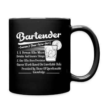 Bartender Definition - Full Colour Mug - black - Right