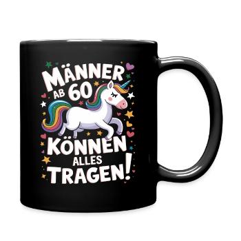 60. Geburtstag Mann 60 Jahre Deko Lustig Geschenk - Tasse einfarbig - Schwarz - Rechts