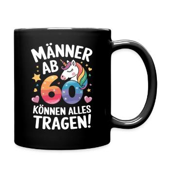 60. Geburtstag Mann 60 Jahre Deko Lustig Geschenk - Tasse einfarbig - Schwarz - Rechts