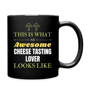 This is what an awesome Cheese tasting lover looks - Full Colour Mug - black - Right