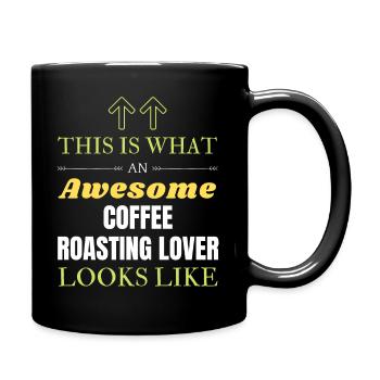 This is what an awesome Coffee roasting lover look - Full Colour Mug - black - Right