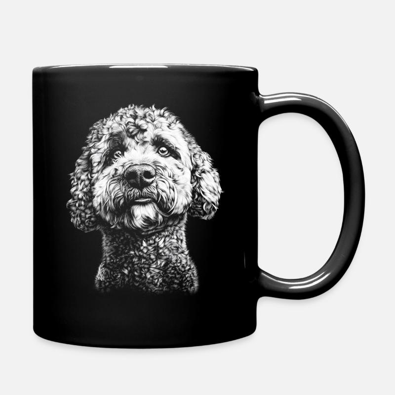 Lagotto Romagnolo Portrait Hunde Hund - Tasse einfarbig - Schwarz