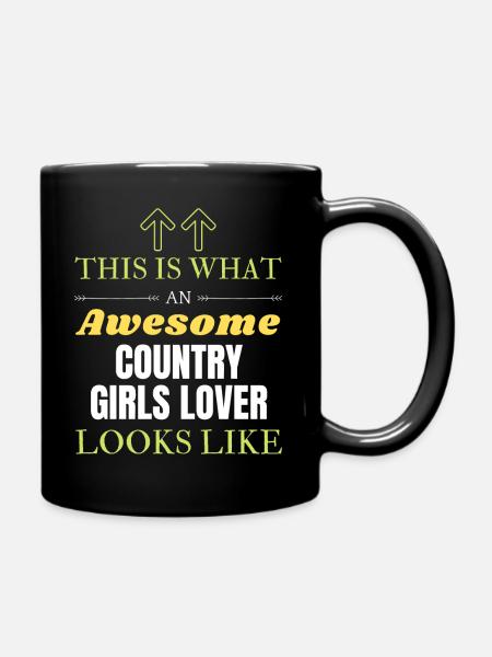 Voici à quoi ressemble un amant de filles de la campagne génial - Mug uni - noir