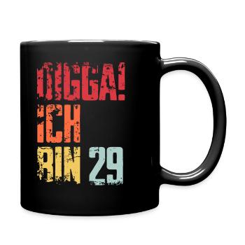 29. Geburtstag 29 Jahre Geschenk Spruch - Tasse einfarbig - Schwarz - Rechts