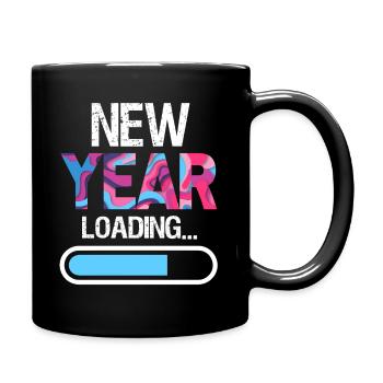 New Year Loading Happy New Year New Year's Eve - Full Colour Mug - black - Right