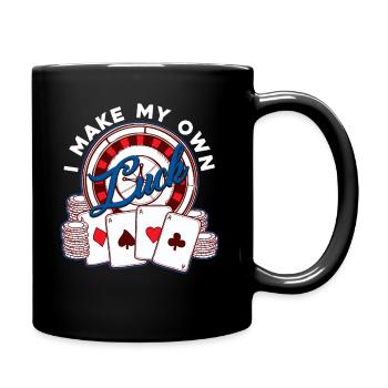 I Make My Own Luck Poker - Full Colour Mug - black - Right