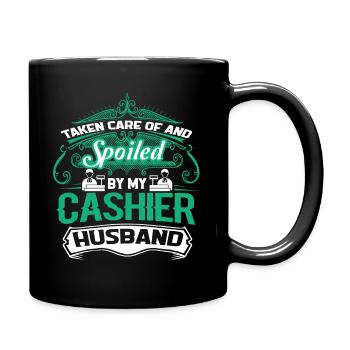 Cashier Spoiled By My Cashier - Full Colour Mug - black - Right