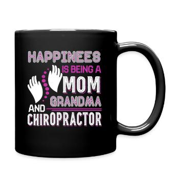 Chiropractor Mom Grandma And Chiropractor - Full Colour Mug - black - Right