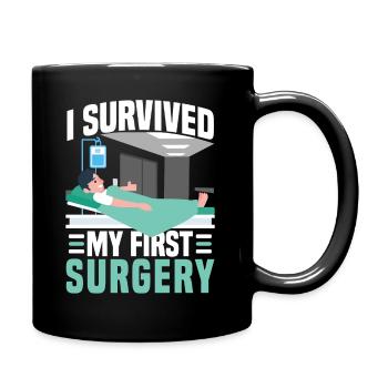 Chirurgische OP Operation PAtient - Tasse einfarbig - Schwarz - Rechts