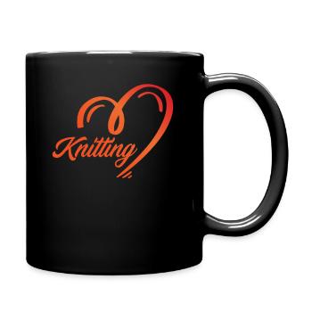 Illustration de coeur de tricot pour les créatifs - Mug uni - noir - Droite