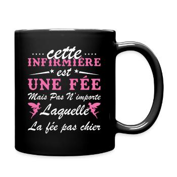 Krankenschwester Humor Diese Krankenschwester ist eine Fee - Tasse einfarbig - Schwarz - Rechts