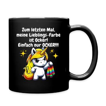 Cadeau de Noël Licorne Arc-en-ciel Drôle - Mug uni - noir - Droite