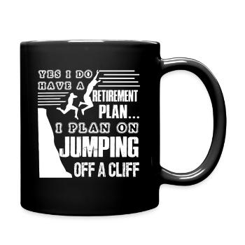 Cliff Diving Retirement Plan On Cliff Diving - Full Colour Mug - black - Right
