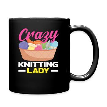 Folle tricoteuse pour les créatifs - Mug uni - noir - Droite
