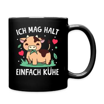 Viehzucht Tierzucht Bauer - Ich Mag Halt Einfach - Tasse einfarbig - Schwarz - Rechts