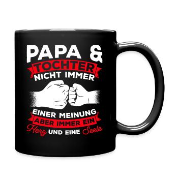 Fête des pères Papa Père Fille Famille Papa préféré - Mug uni - noir - Droite
