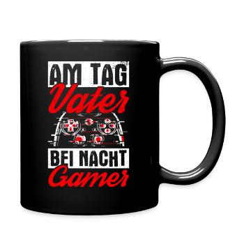 Jour Papa La Nuit Gamer Gaming Papa préféré - Mug uni - noir - Droite