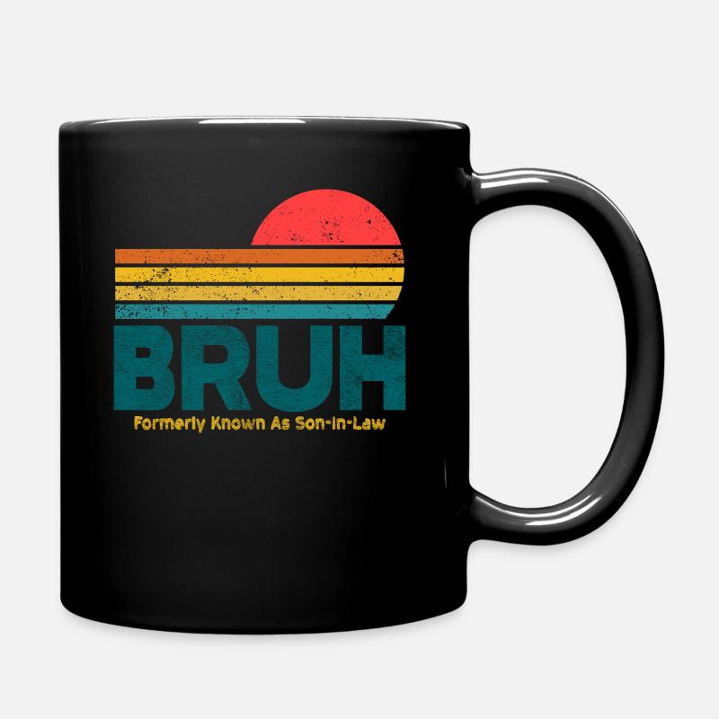 Retro Bruh Formerly Known As Son-In-Law - Full Colour Mug - black