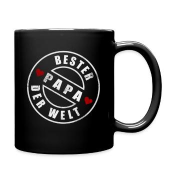 Bester Papa der Welt. - Tasse einfarbig - Schwarz - Rechts