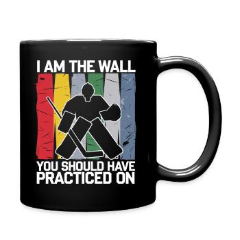 Must-have for the proud hockey goaltender - Full Colour Mug - black - Right