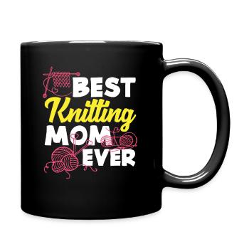 Best Knitting Mom Ever - Full Colour Mug - black - Right