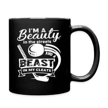 Field Hockey I am A Beast In My Cleats - Full Colour Mug - black - Right