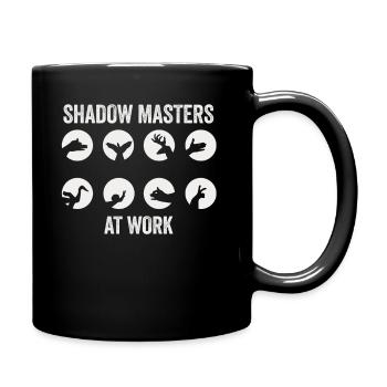 Maîtres de l’ombre au travail Marionnettes d’ombres - Mug uni - noir - Droite