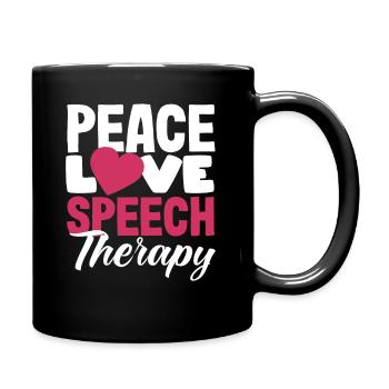 Peace Love Orthophoniste Design - Mug uni - noir - Droite