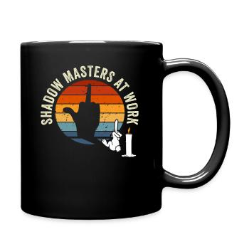 Maîtres de l’ombre au travail Marionnettes d’ombres - Mug uni - noir - Droite