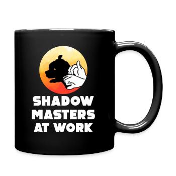 Maîtres de l’ombre au travail Marionnettes d’ombres - Mug uni - noir - Droite