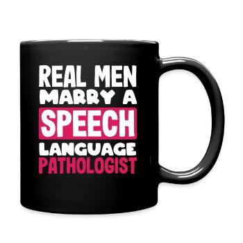 De vrais hommes épousent une orthophoniste - Mug uni - noir - Droite