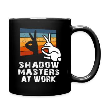 Maîtres de l’ombre au travail Marionnettes d’ombres - Mug uni - noir - Droite