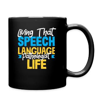 Vivez la vie d’orthophoniste - Mug uni - noir - Droite