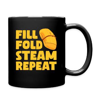 Remplir Plier Vapeur Répéter Cuisine latino-américaine - Mug uni - noir - Droite
