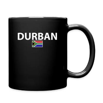 Durban South Africa South African Flag - Full Colour Mug - black - Right