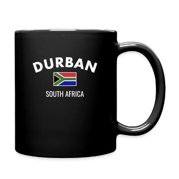 Durban South Africa South African Flag - Full Colour Mug - black - Right