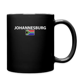 Johannesburg South Africa South African Flag - Full Colour Mug - black - Right