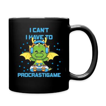 Gamer Je ne peux pas Je dois procrastigame Gaming - Mug uni - noir - Droite