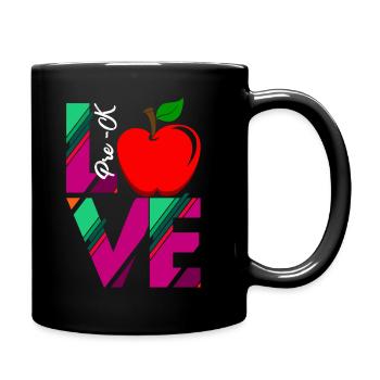 Love Pre k Teacher - Full Colour Mug - black - Right