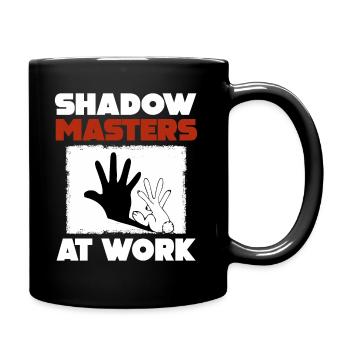Maîtres de l’ombre au travail Marionnettes d’ombres - Mug uni - noir - Droite