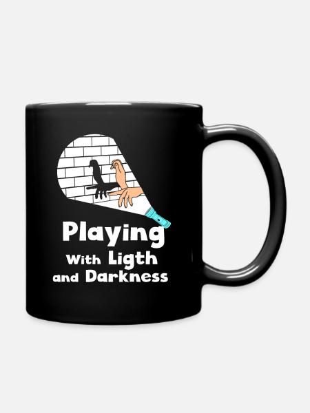 Schattenpuppentheater Show Kunst - Tasse einfarbig - Schwarz