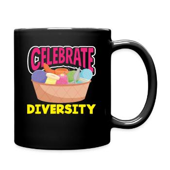 Célébrez la diversité : l’art du tricot - Mug uni - noir - Droite