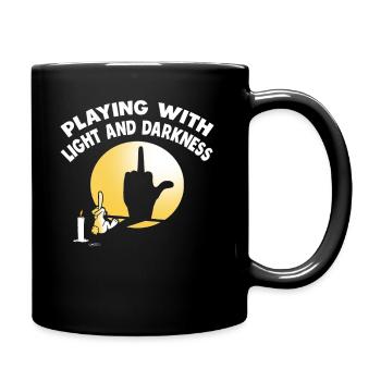 Shadow Puppetry Theater Show Art - Full Colour Mug - black - Right